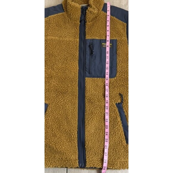 LL Bean Size XXL Sherpa Fleece Vest Antique Gold Mountain Pile NEW - Picture 6 of 9